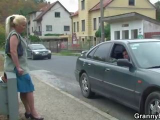 Old prostitute is picked up and fucked